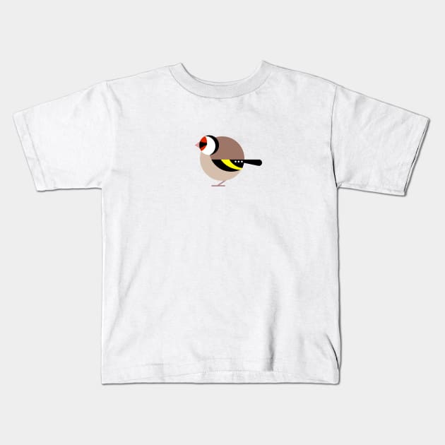 Fat Bird - Goldfinch Kids T-Shirt by garethrowson